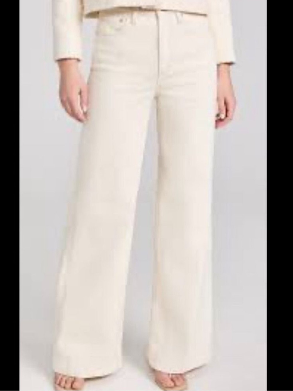 Goldsign Women's Cream Wide Leg Jeans size 25
